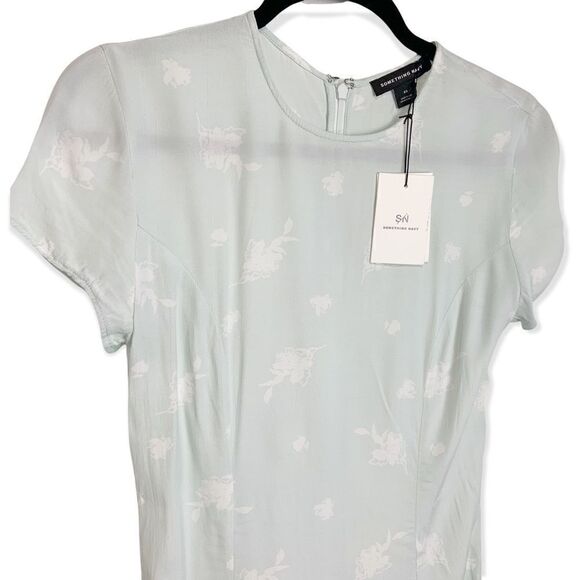 NWT Something Navy Mint Easy Flirty Floral Minidress size XS (A7) - Picture 5 of 7